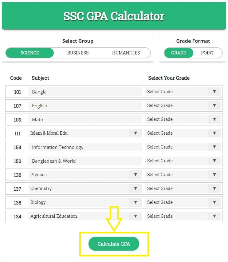 SSC GPA Calculator & Grading System [New Update 2023]