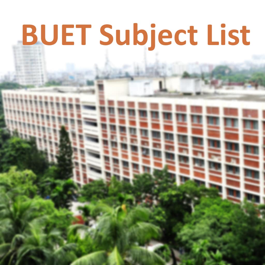 BUET Subject list